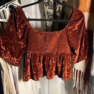 American Eagle babydoll peplum top